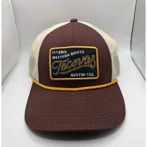 Tecovas ‘Western Boots ATX’ Embroidered Patch Brown Snapback Hat